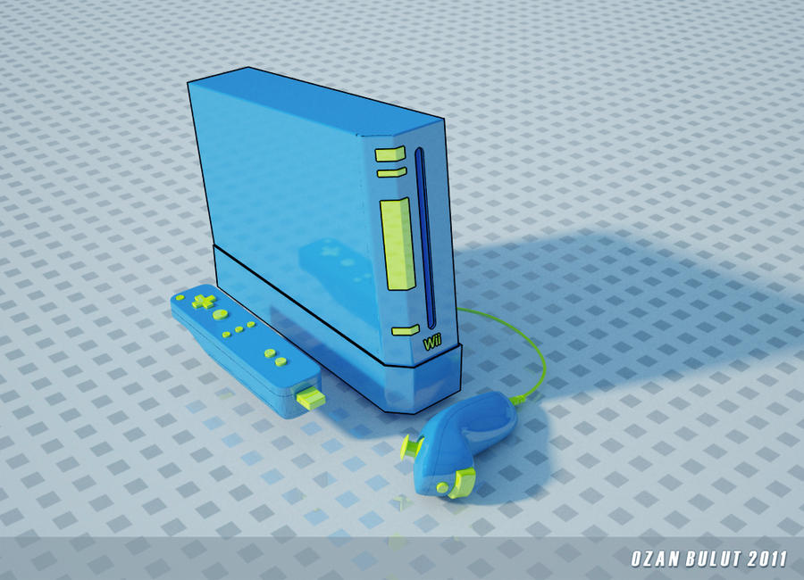 WII Nunchuck Pastel Render