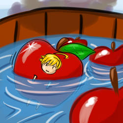 Apple Boy Bobbing