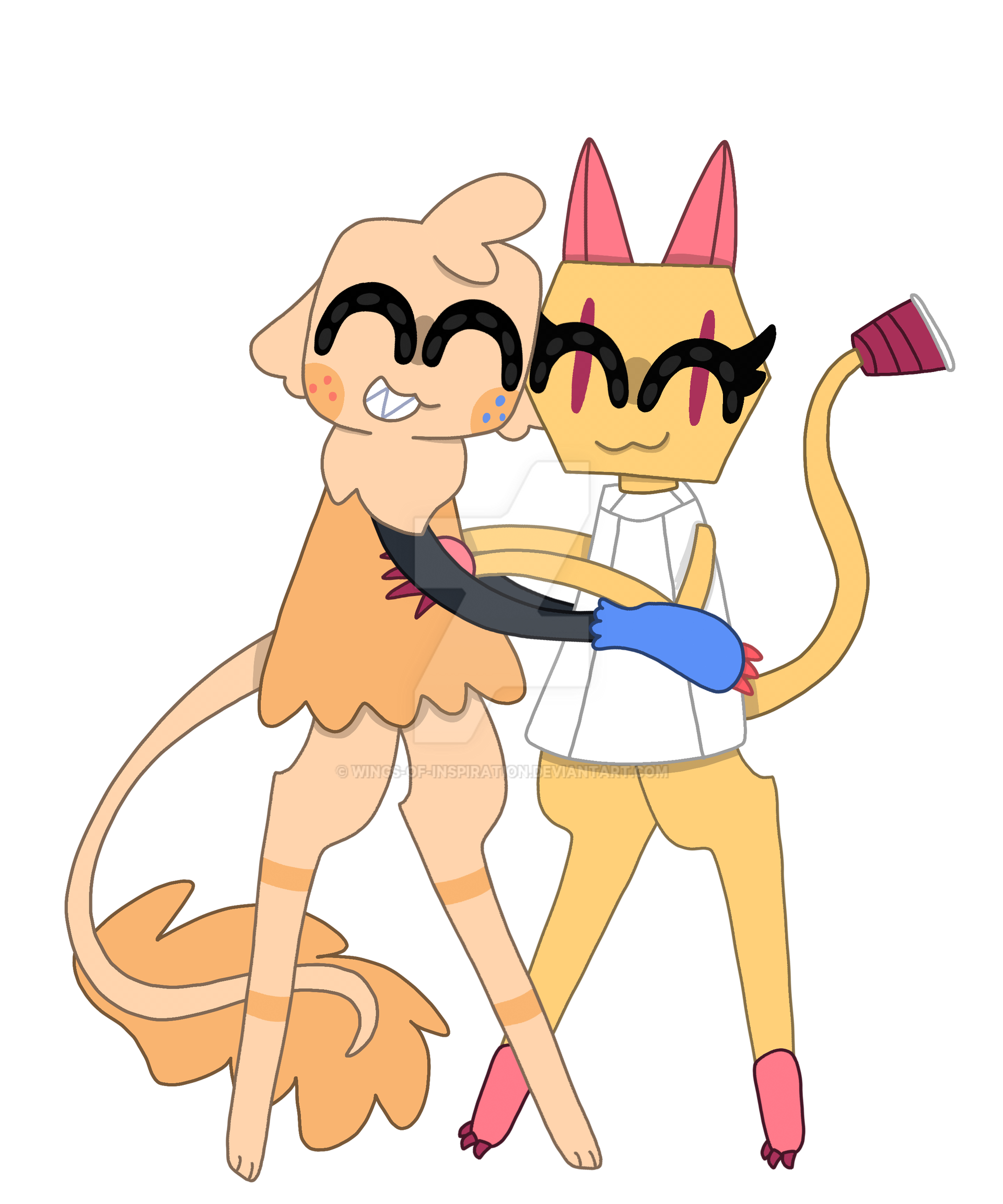 Goob and Scraps hugging by Wings-of-Inspiration on DeviantArt