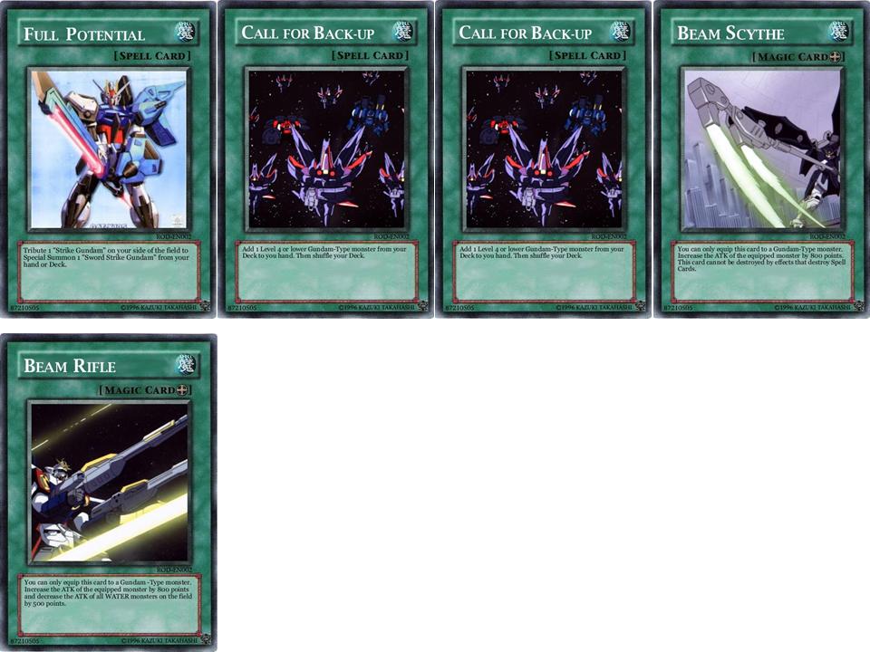 the last 5 of my Gundam Deck