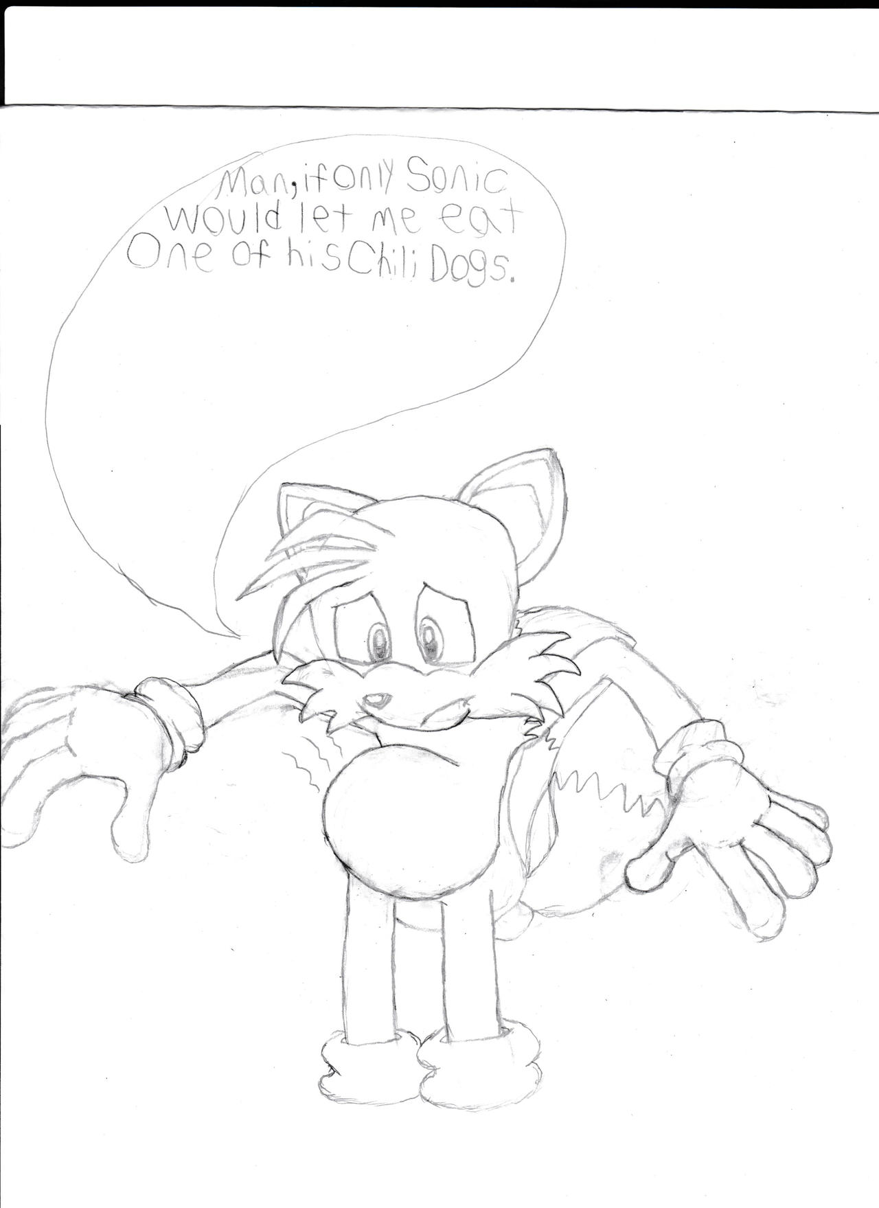 Tails Stomach Growl Page 1 (rough drawing) by Shortshaker on DeviantArt