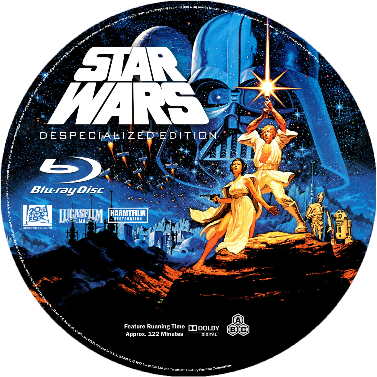 Star Wars DEED Blu ray Disc label by Shortshaker on DeviantArt