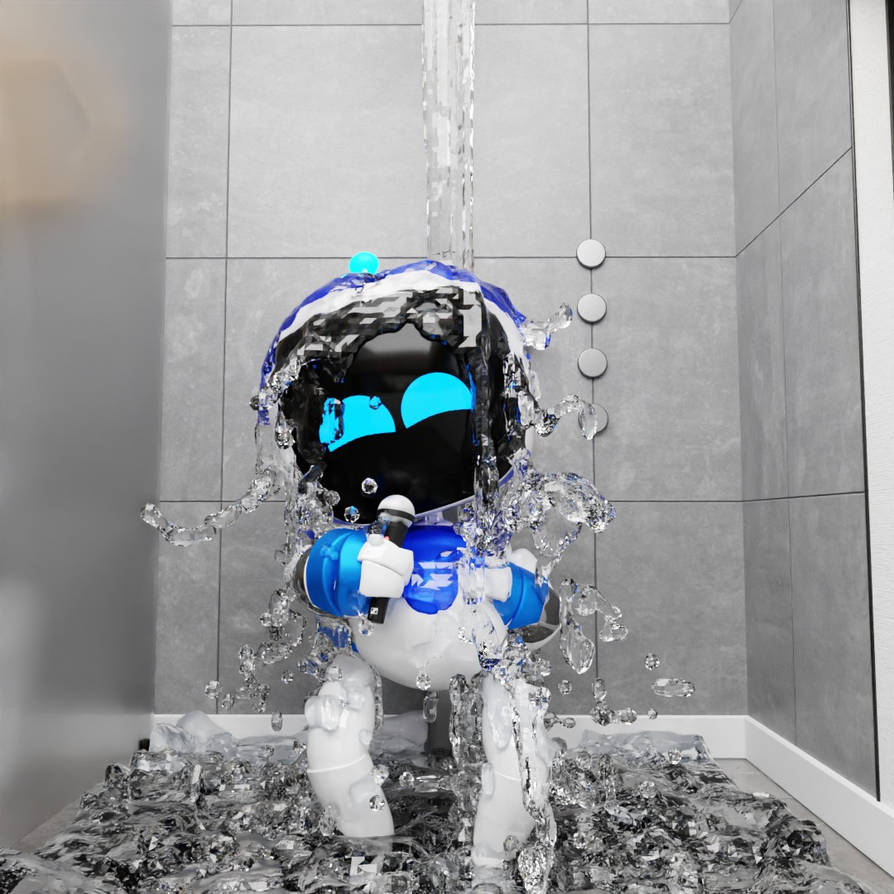 Astro Bot Singing In The Shower 3D 4.1 by Shortshaker on DeviantArt