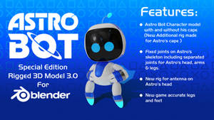 Astro Bot Special Edition 3D Model 3.0 Blender