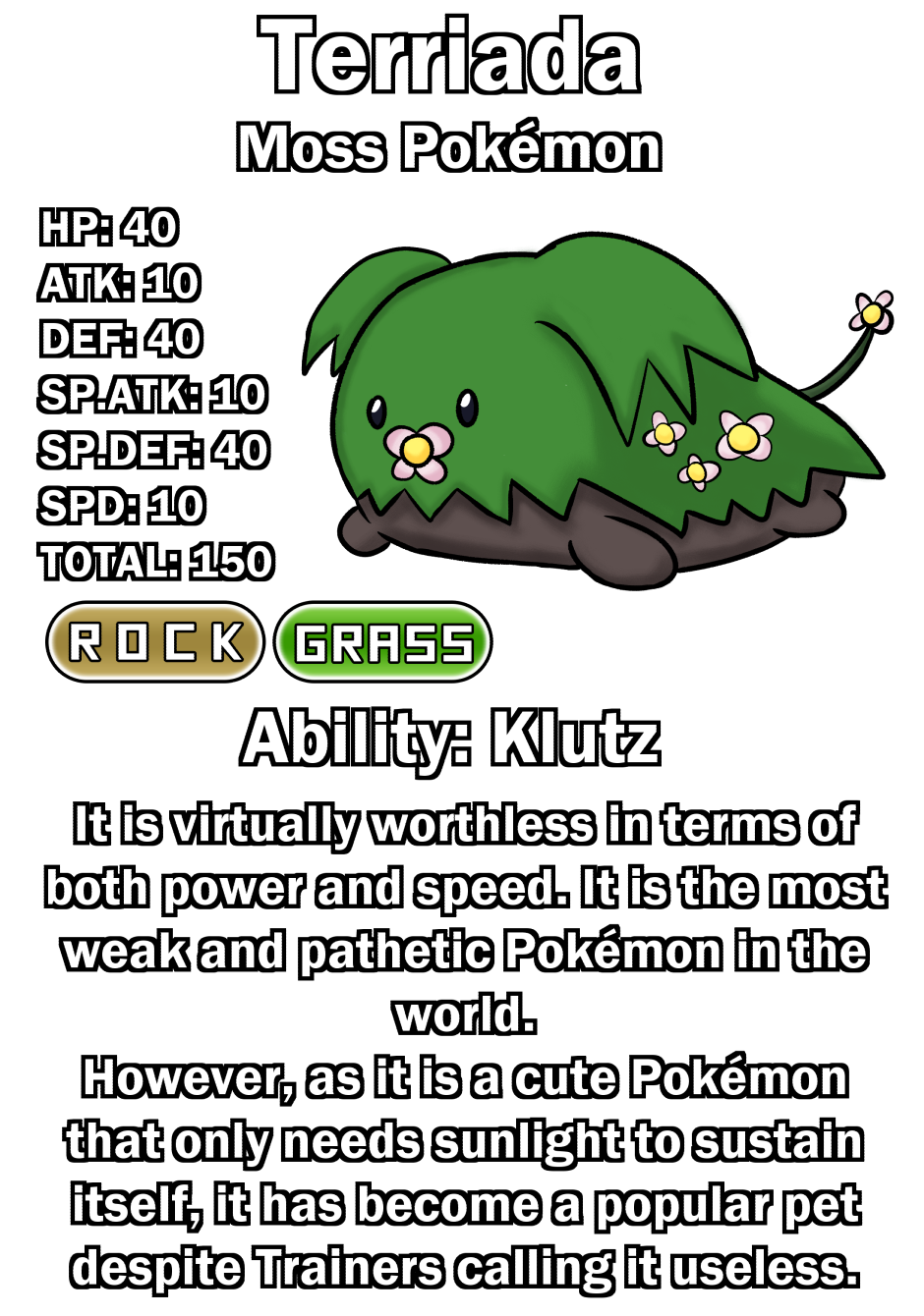 Fakemon From Dex Entries: Terriada by mamaluigithedonutgal on DeviantArt