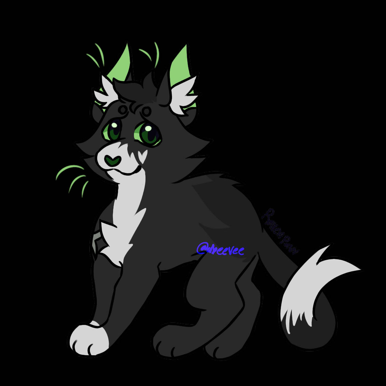 Warrior Cats Design Ravenpaw by abeevee on DeviantArt