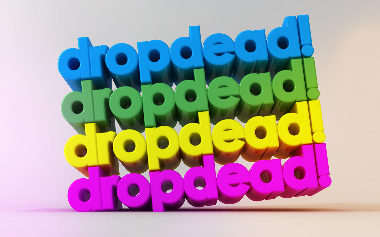 C4D - 'dropdead' Typography