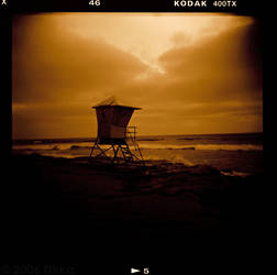 Holga's fall by the ocean