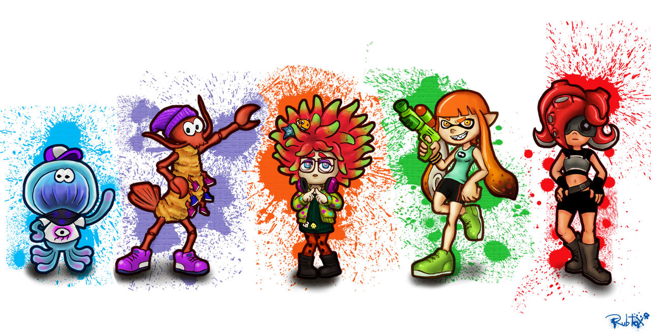 Splatoon Characters By Rubtox On DeviantArt