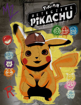 Detective pikachu Graffiti