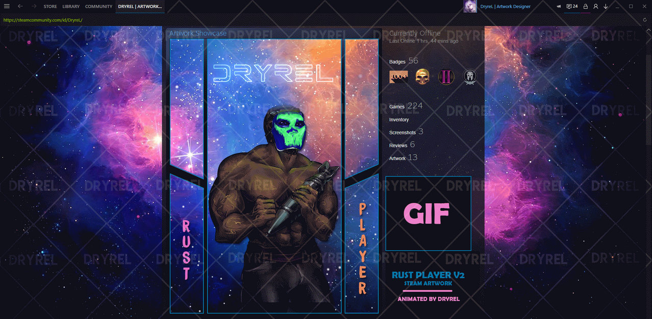 Rust Player v2| Animated Steam Artwork Profile by DryreL on DeviantArt