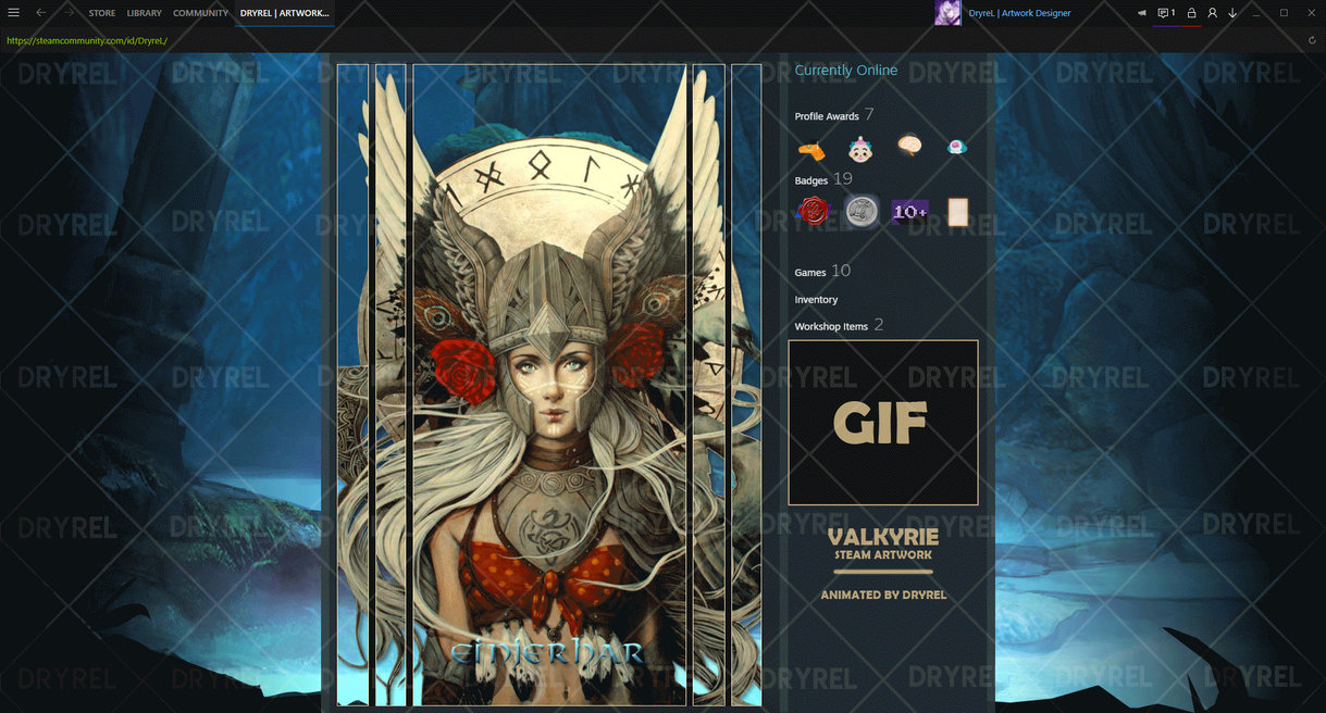Valkyrie | Animated Steam Artwork by DryreL on DeviantArt