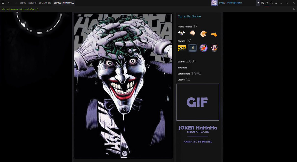 Joker HaHaHa | Animated Steam Artwork by DryreL on DeviantArt