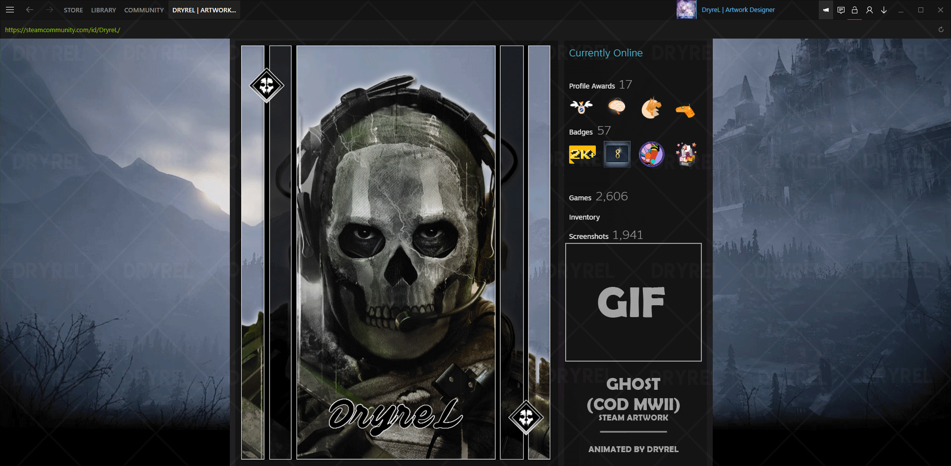 Ghost (COD:MW2)  Animated Steam Artwork by DryreL on DeviantArt