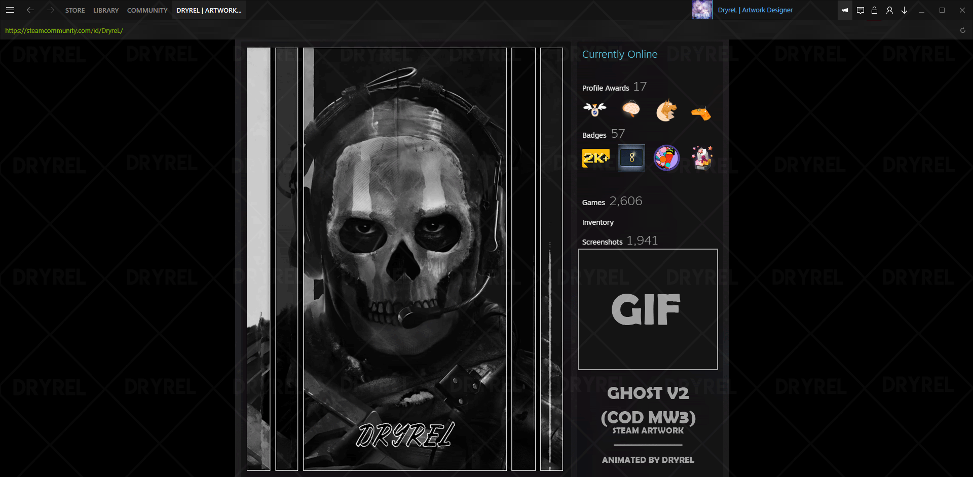 Ghost V2 (COD:MW2)  Animated Steam Artwork by DryreL on DeviantArt