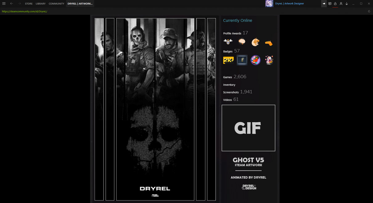 Ghost V5 (COD:MW2) | Animated Steam Artwork by DryreL on DeviantArt