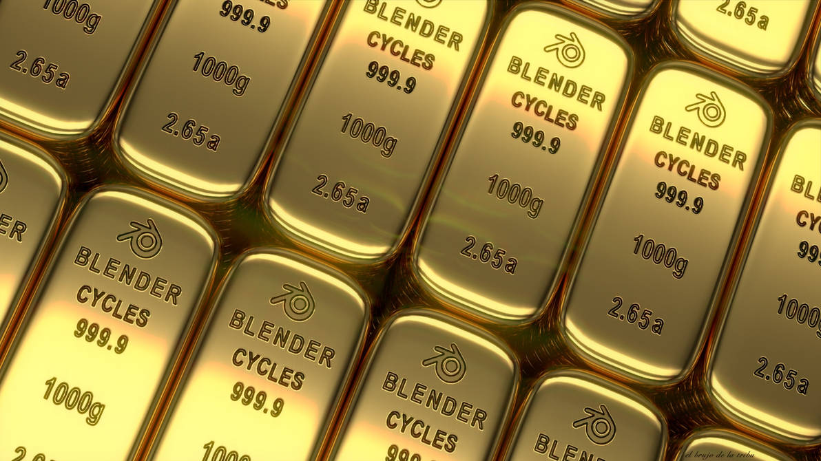 Blender Cycles Gold Ingots