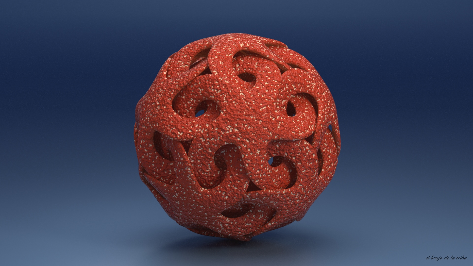 Coral Interlocking Stars Ball