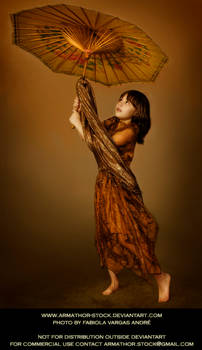 Luna Gold Gown with Umbrella 1