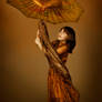 Luna Gold Gown with Umbrella 1