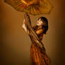 Luna Gold Gown with Umbrella 1