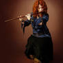 Redhead Playing Flute