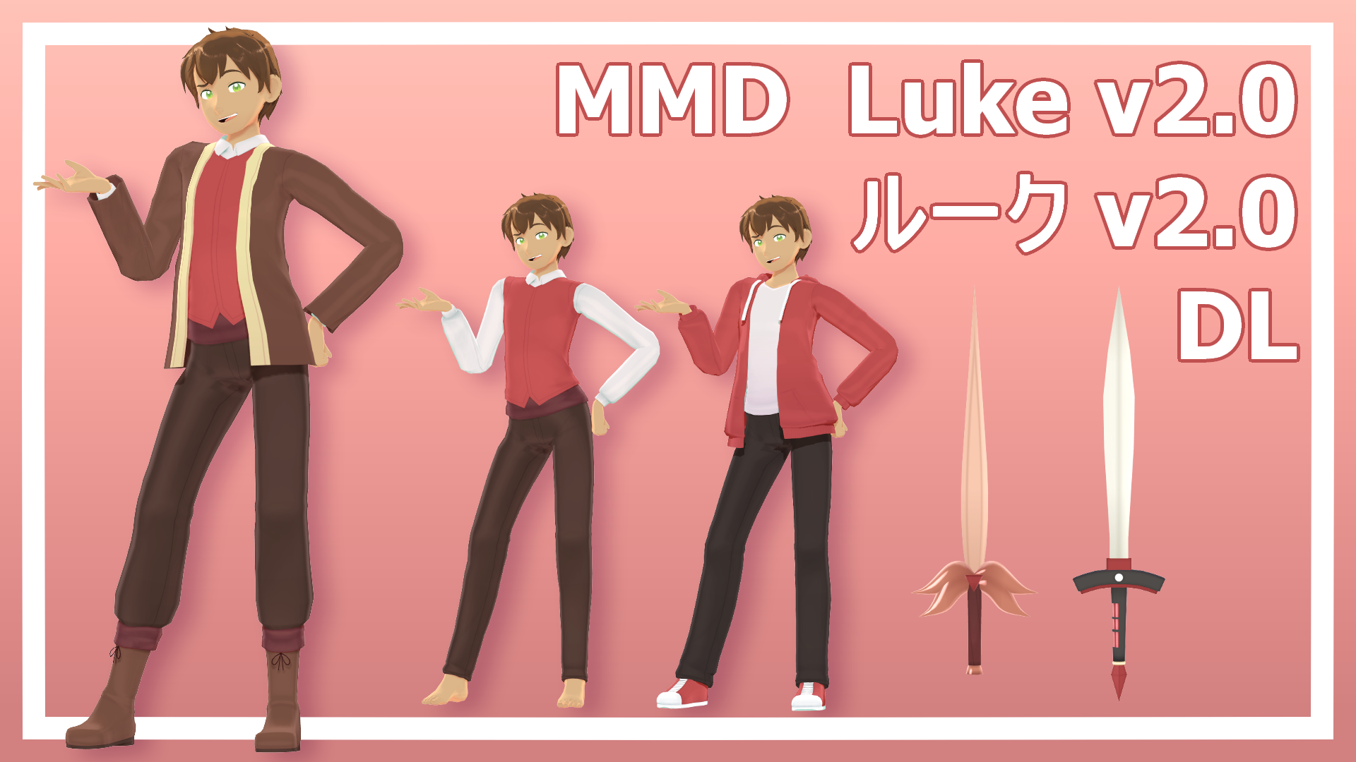Make Model Luke MMD Luke v2.0 DL by MagicalPouchOfMagic on DeviantArt