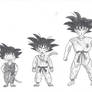 Evolution of Goku throughout Dragon Ball