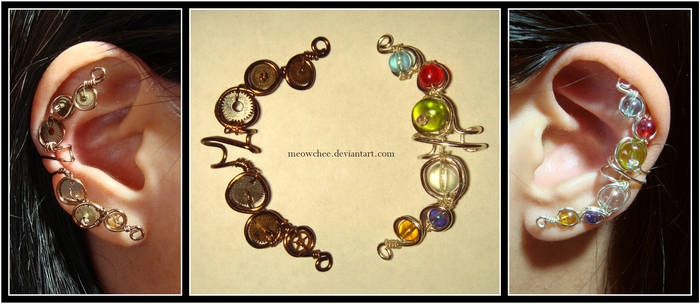 Steampunk and Elegant Sister ear cuffs