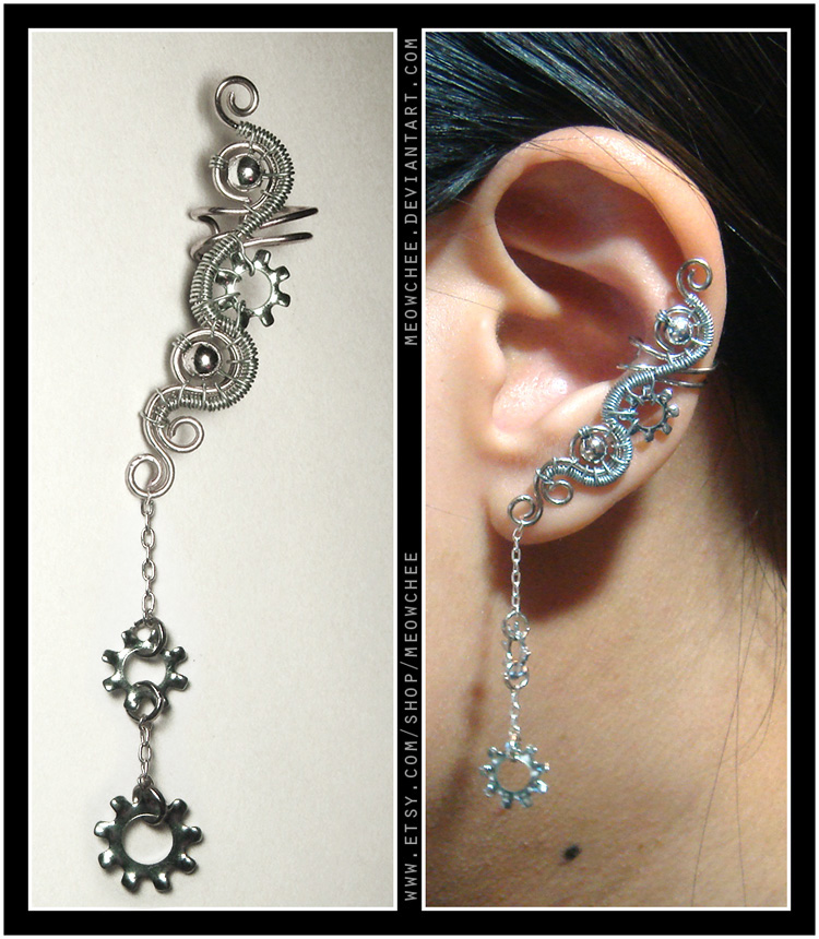 Lock Washer ear cuff