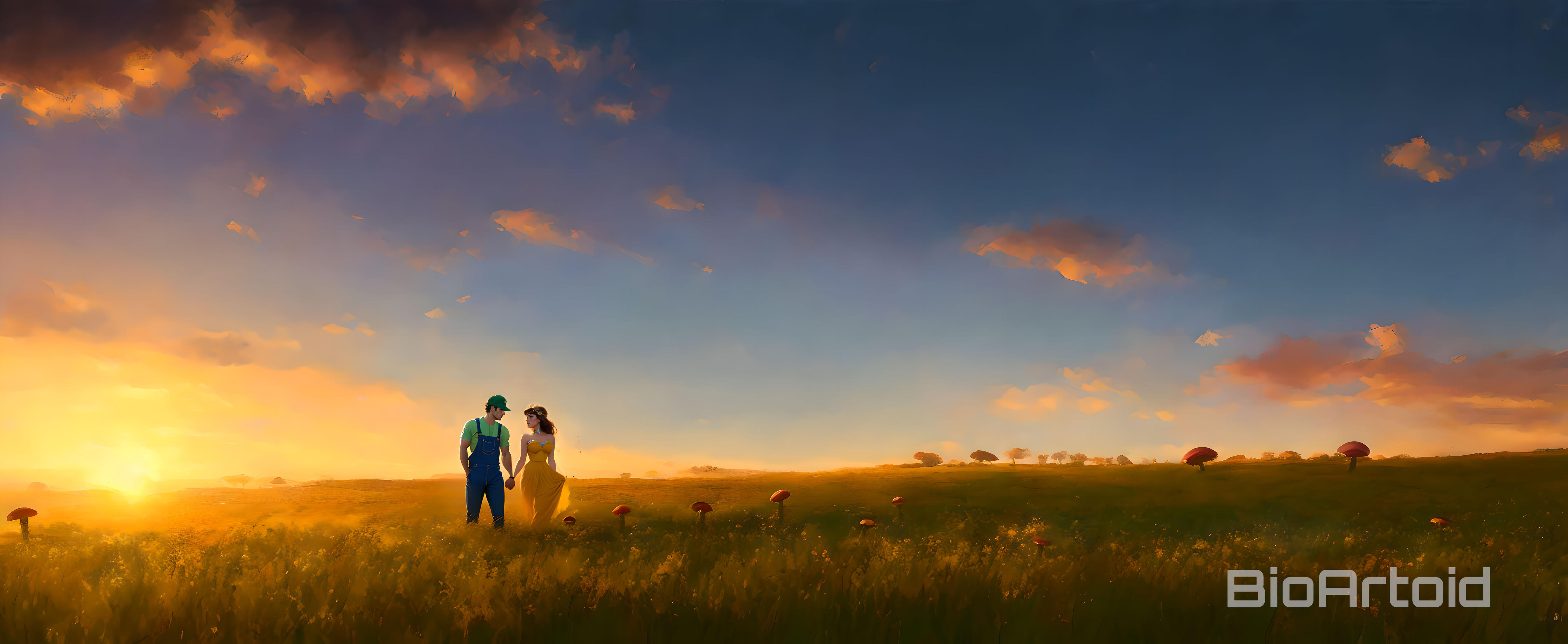 MushroomsDaisies by BioArtoid on DeviantArt