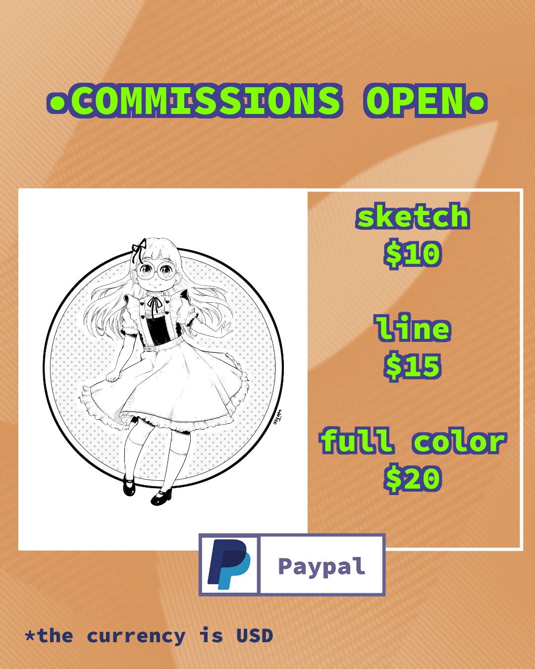 Commissions open - cute clean style