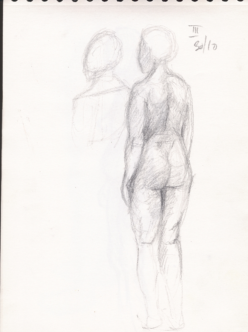 Sketch nude behind 2