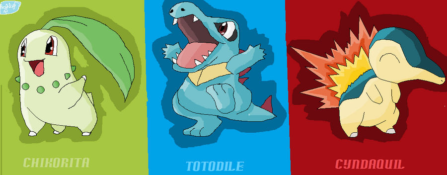 2nd Gen Pokemon Starters by ashraw on DeviantArt