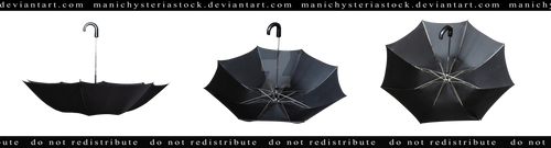 Old Black Umbrella Cut out
