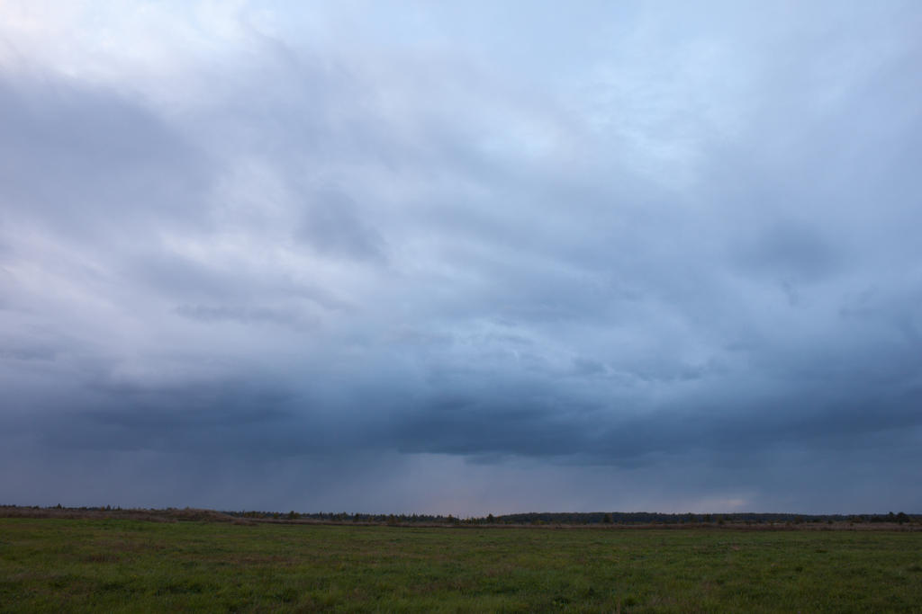 Rain Clouds Far Away Field