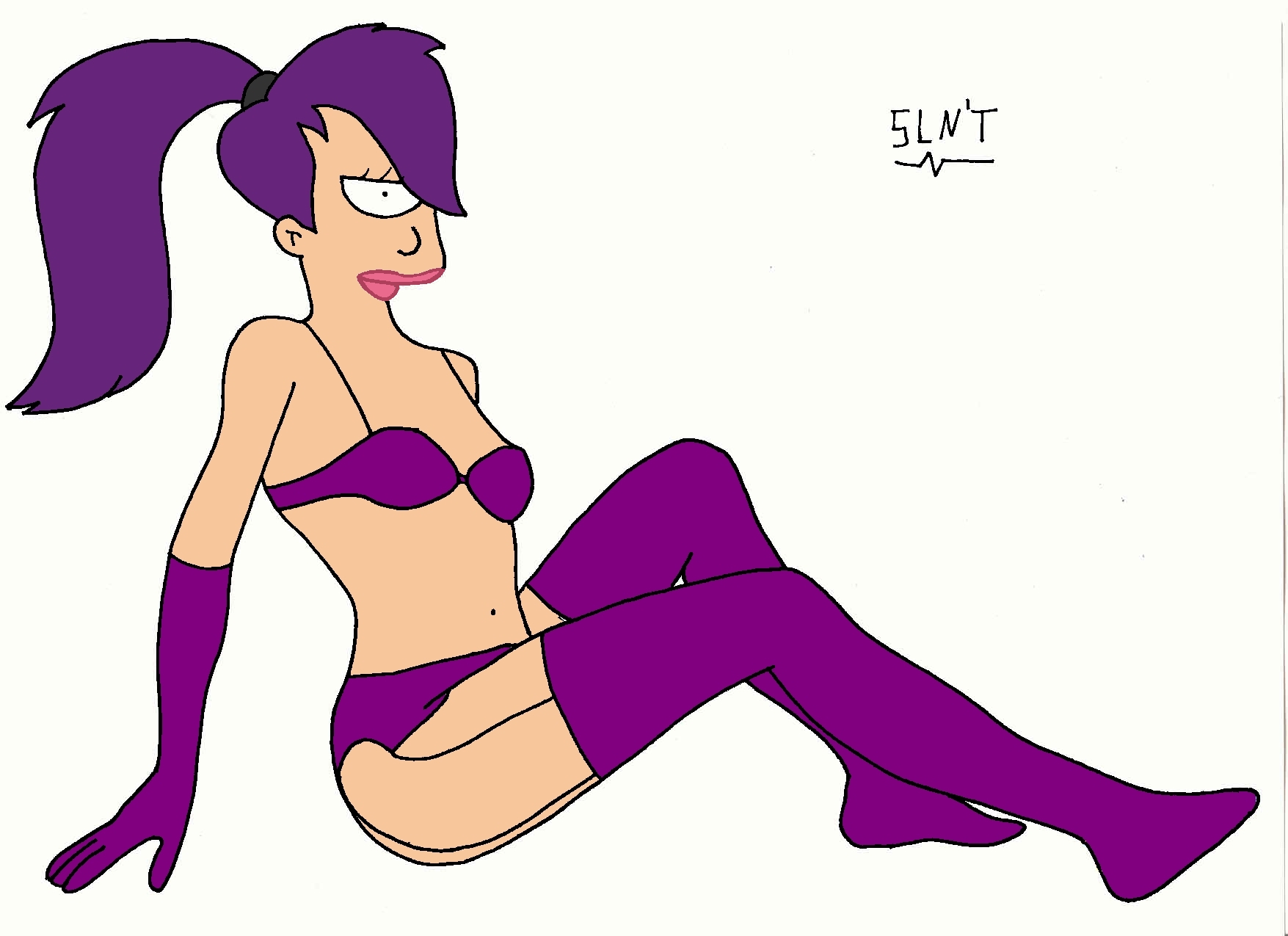 Leela side color by Charlie