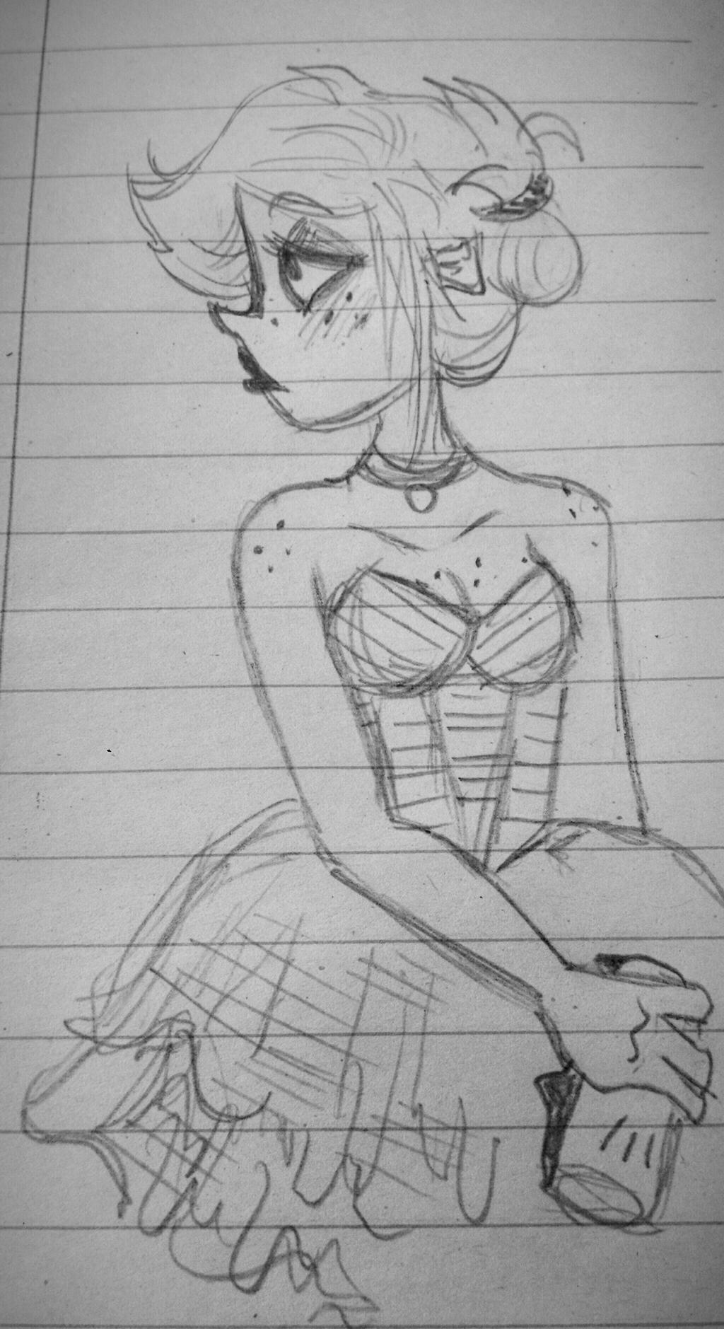 Marie dress sketch