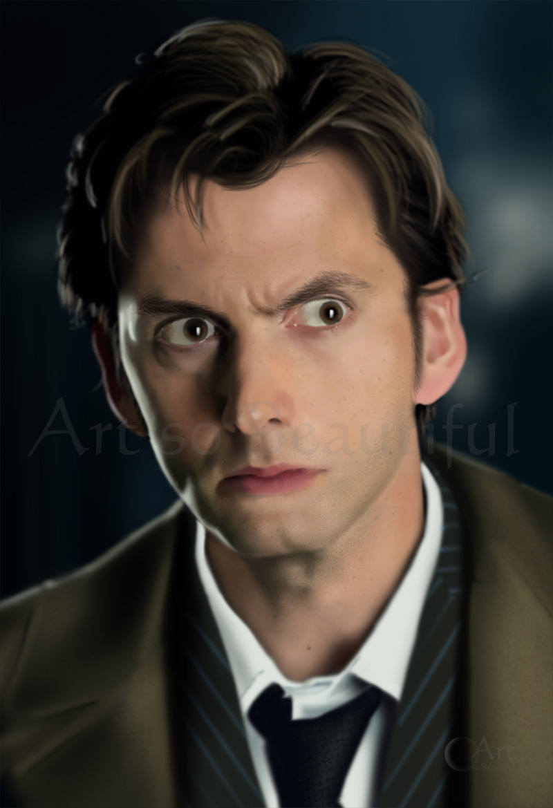 A painting of Dr Who David Tennant