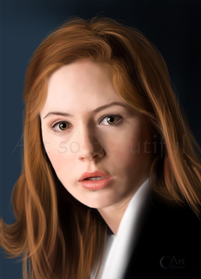 A painting of Dr Who's Amy Pond