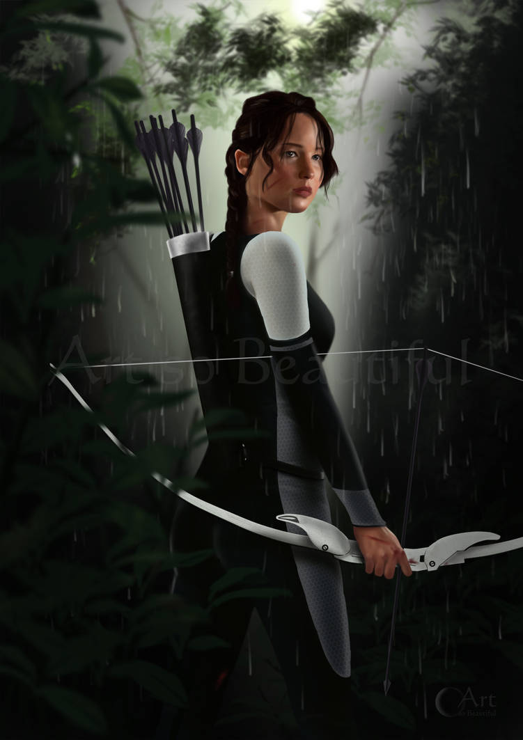 Painting of Katniss from 'Catching Fire'