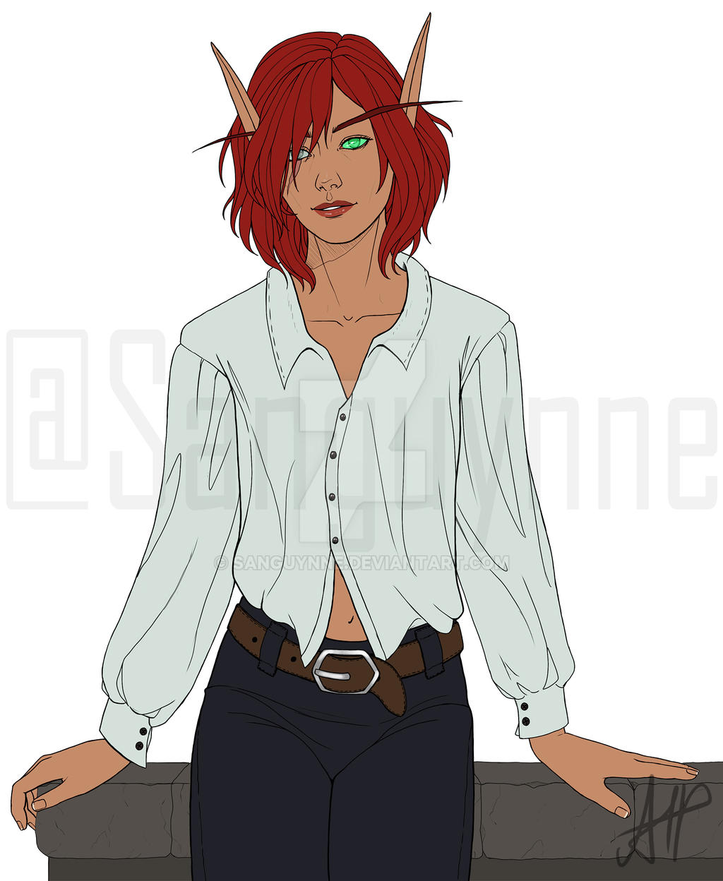 -COMMISSION- Blood Elf by Sanguynne on DeviantArt