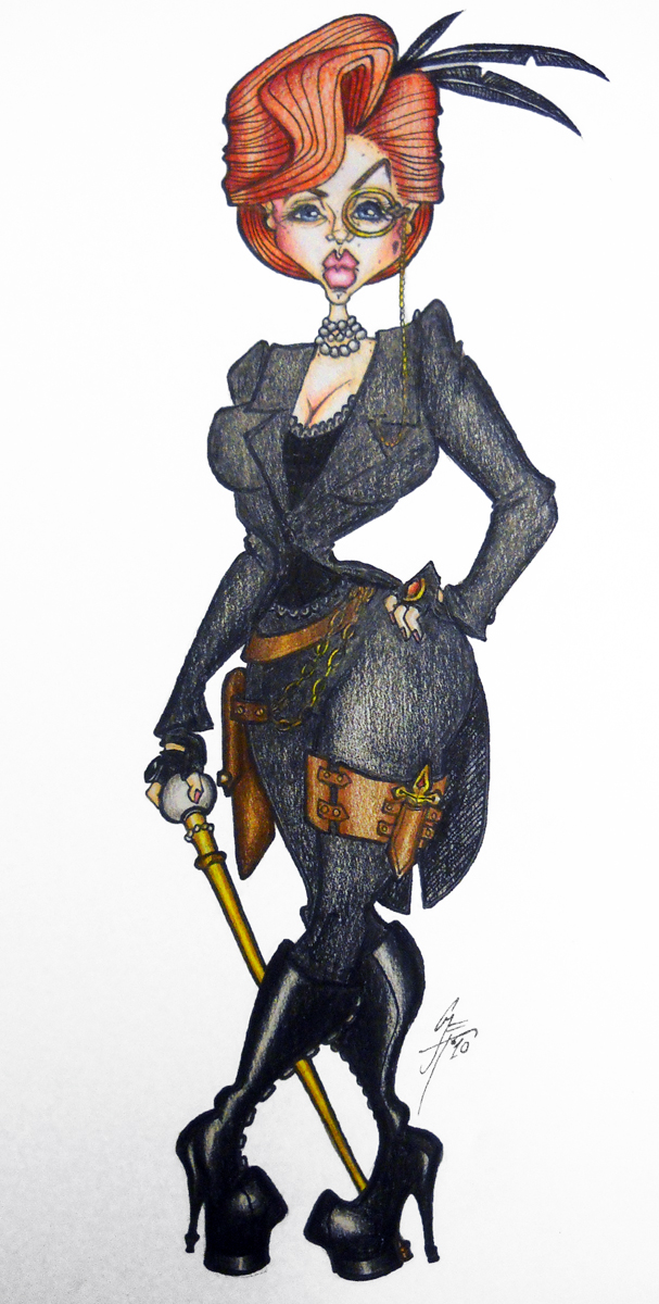 Steampunk costume sketch