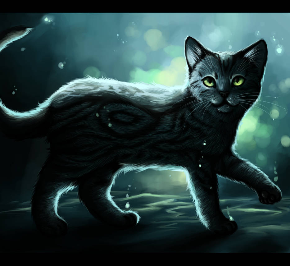 Черный кот коты Воители арт