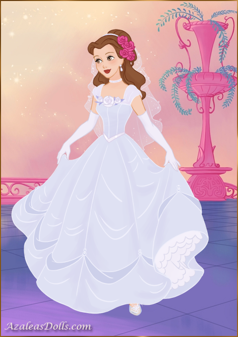 Belle's wedding dress with Beautiful three white R by sillyjellybeans on DeviantArt Belle's wedding dress with Beautiful three white R by sillyjellybeans on DeviantArt