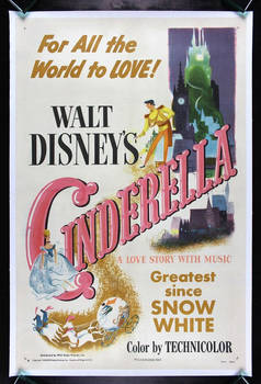 Walt Disney Cinderella 1950 movieposter