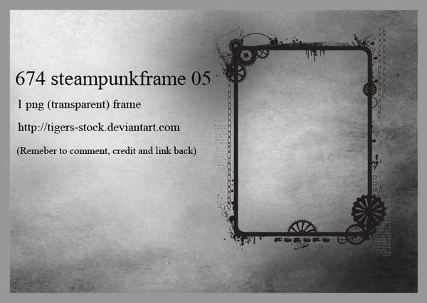 Steam Punk Rectangle Frame 674 Steampunk Frame 05 by Tigers-stock on DeviantArt