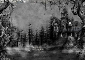 985 Haunted House Background