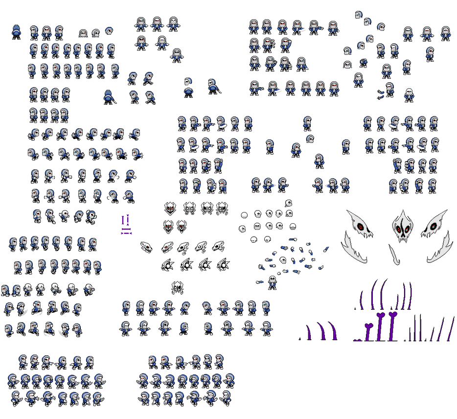 Dusttale - Sans battle sprite (animated) by sotwound on DeviantArt