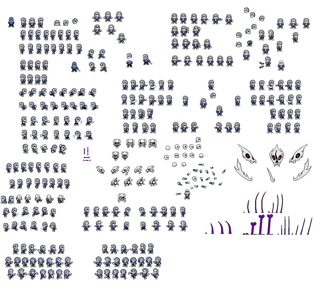 Dusttale Sans Sprite Sheet by KoolAnimations on DeviantArt